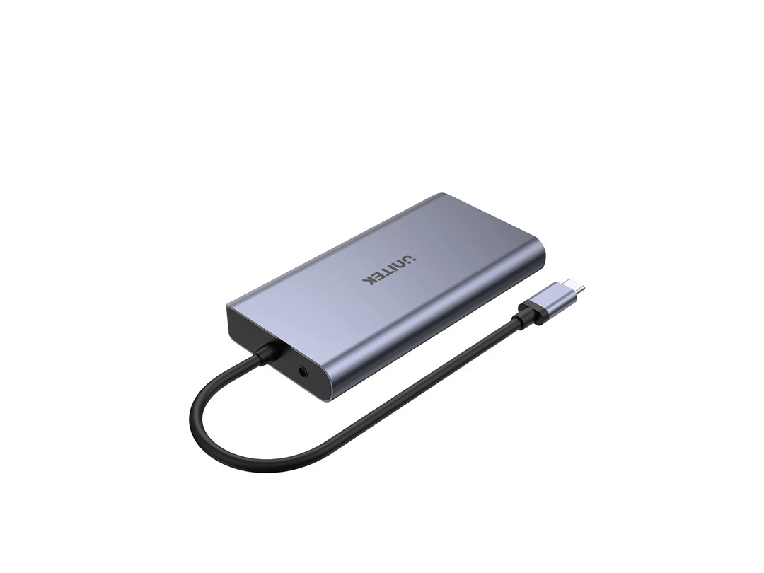 Buy Unitek uHUB O8+ 8-in-1 USB-C Dual Display Hub with PD in Qatar Buy Unitek uHUB O8+ 8-in-1 USB-C Dual Display Hub with PD in Qatar